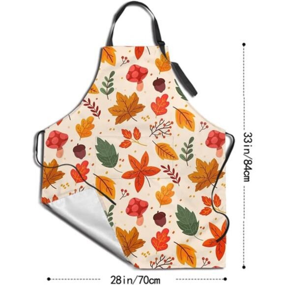 Giwawa Apron Unisex Resistant 33 x 28 inches with 2 Pockets Cooking‎ Kitchen - Picture 4 of 8
